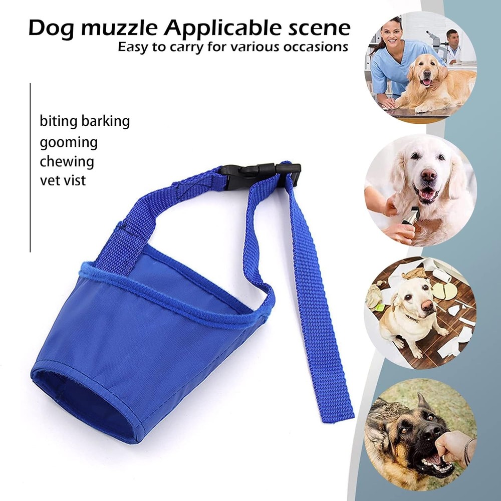 Dog Soft Anti-Biting Barking Chewing Breathable Waterproof Adjustable Small