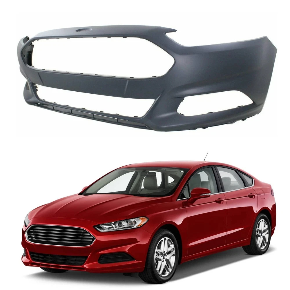 Front Bumper Cover Black Plastic without Parking Sensor Hole Replacement