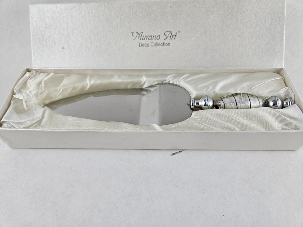 Murano Cake Server Art Deco Collection