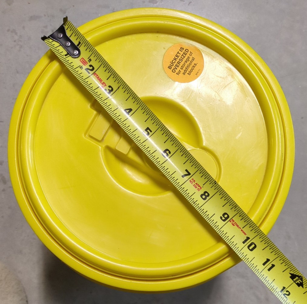 Vintage Tyco Building Blocks / Bricks Storage Container Bucket Yellow