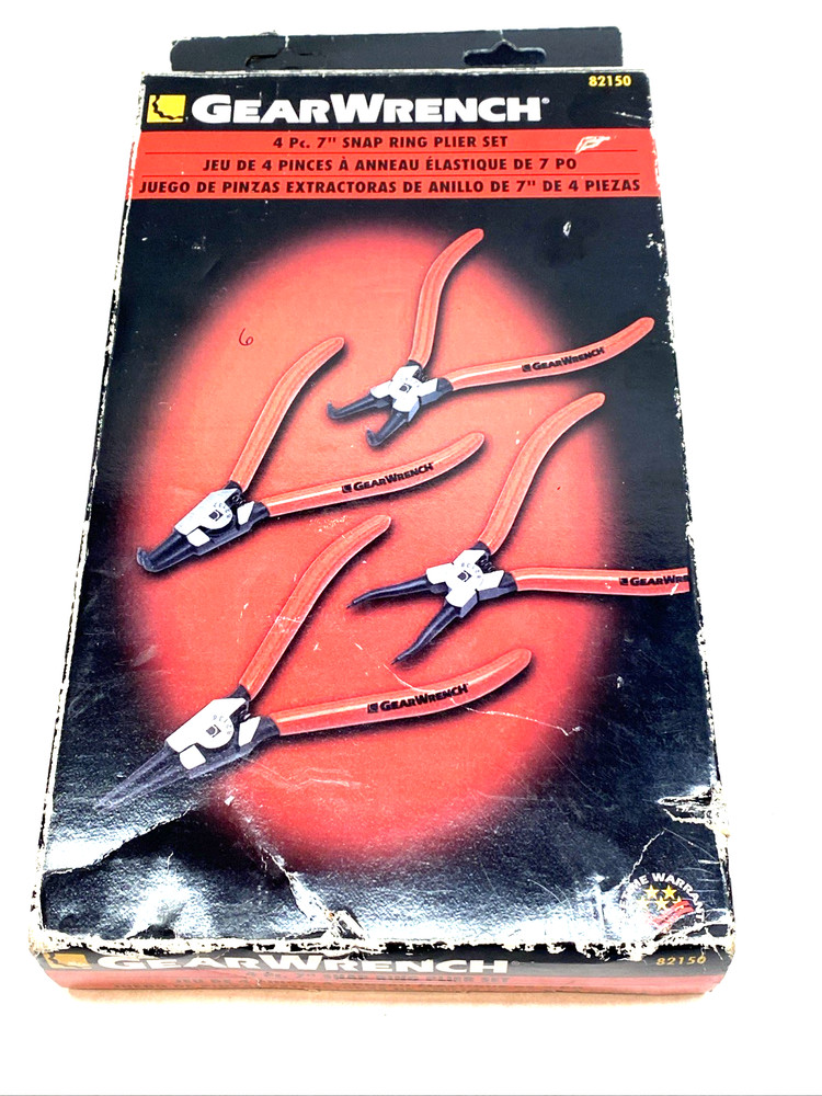 GearWrench 82150 4pc Snap Ring Plier Set 7"