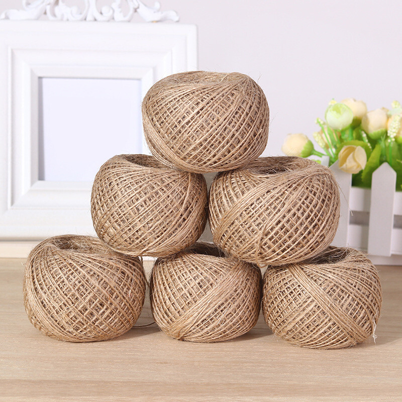 Rustic String Jute Rope Natural Linen Twine Cord DIY String Crafts Replacement