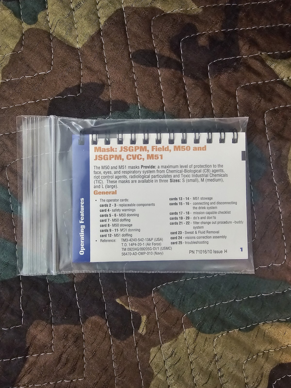 New! M50/M51 OPERATOR CARD