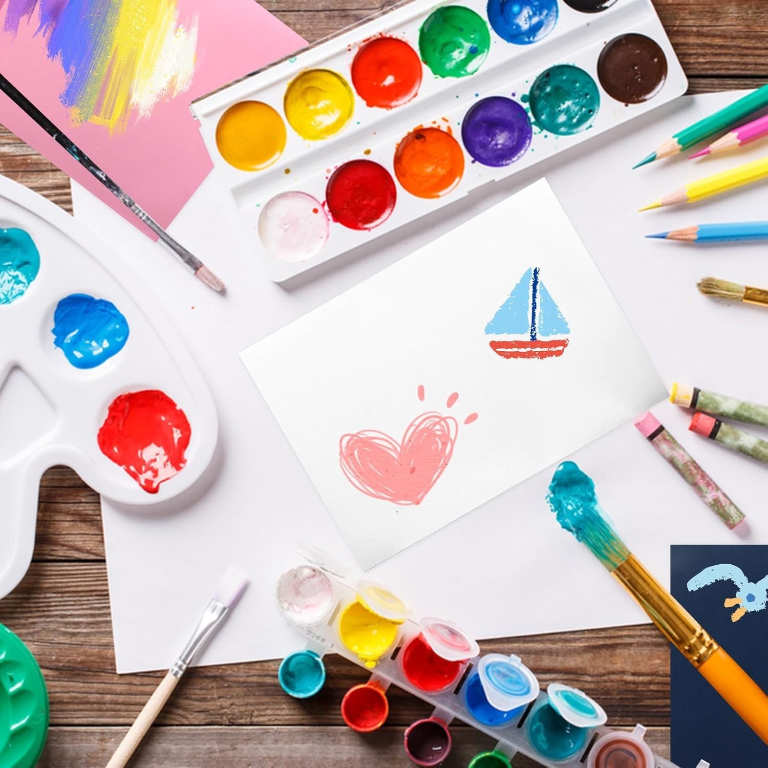 50 Pack White A7 & 5x7 Self-Sealing Envelopes for Invitations, Photos, Cards