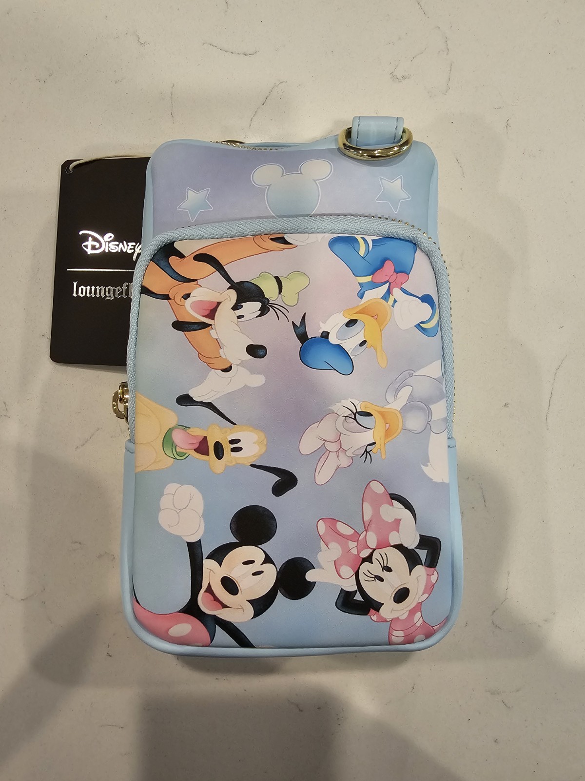 Loungefly Disney Mickey & Friends Tie Dye Crossbody Bag With Coin Purse NWT