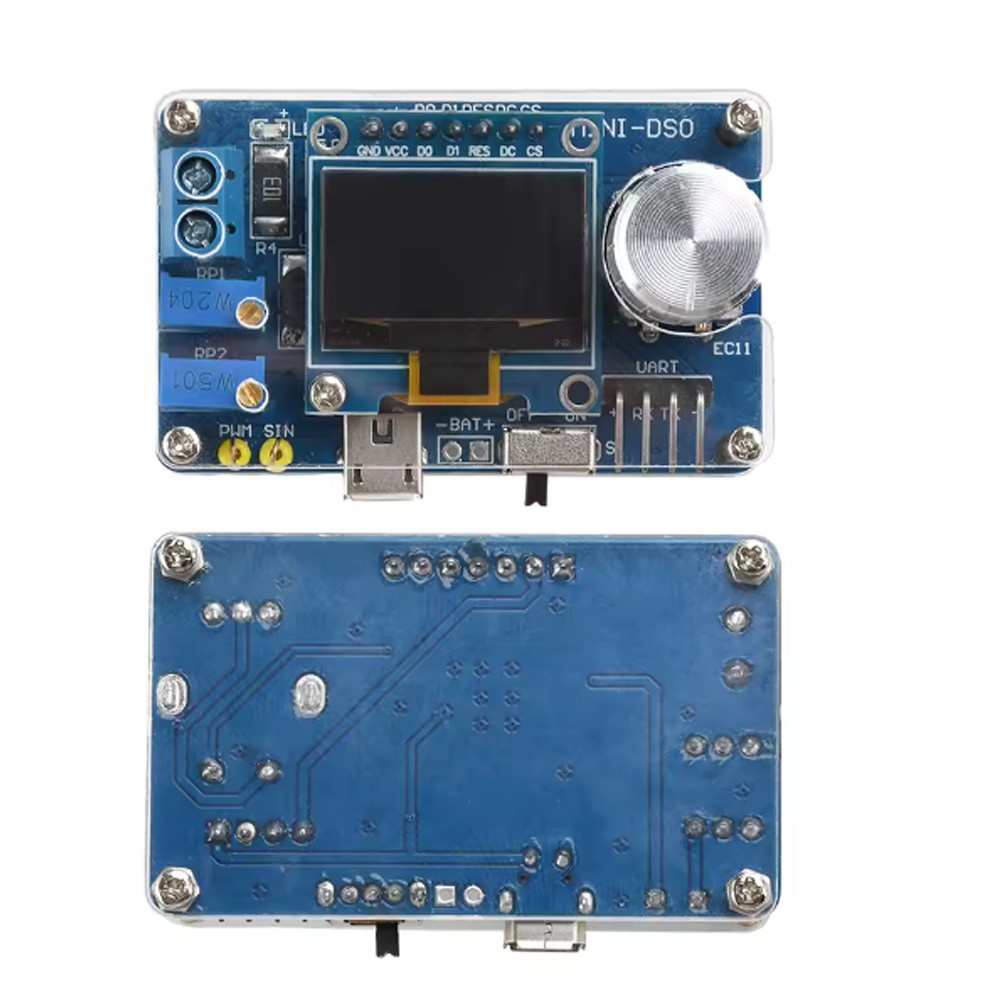 DIY Mini Digital Oscilloscope Electronic Kit Soldering Practice Project W/ Case
