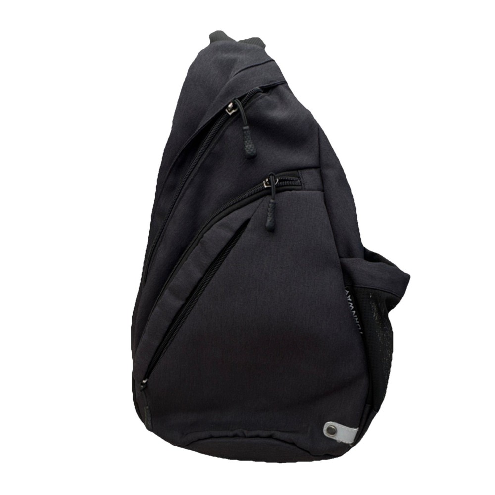 TURNWAY Black Hiking Backpack USB Port Adjustable Strap Multiple Compartments