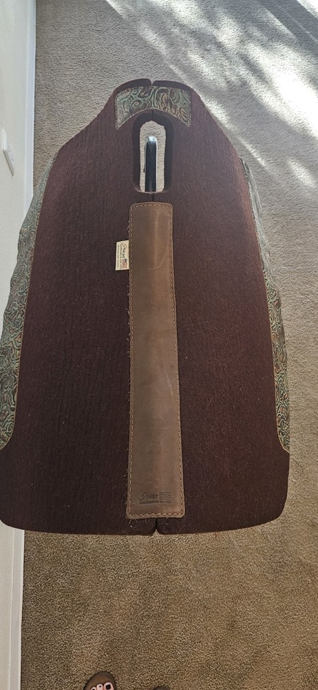 5 Star Roper Wool Saddle Pad Chocolate Turquoise