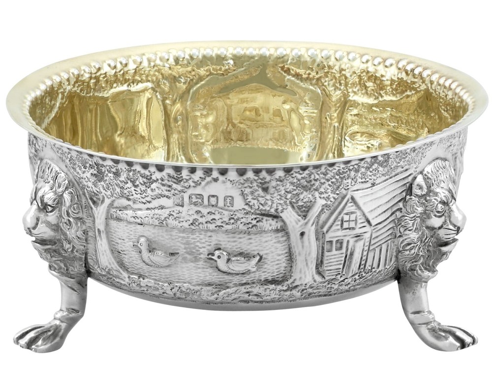 Antique Sterling Silver Sugar Bowl
