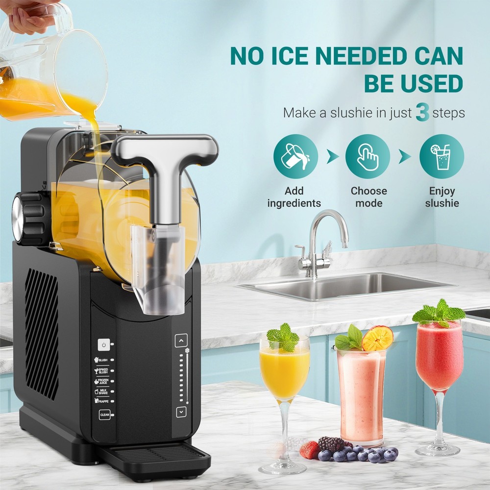 Slushie Machine for Home No Ice Needed, Frozen Drink Maker 5 Pre-Set Programs