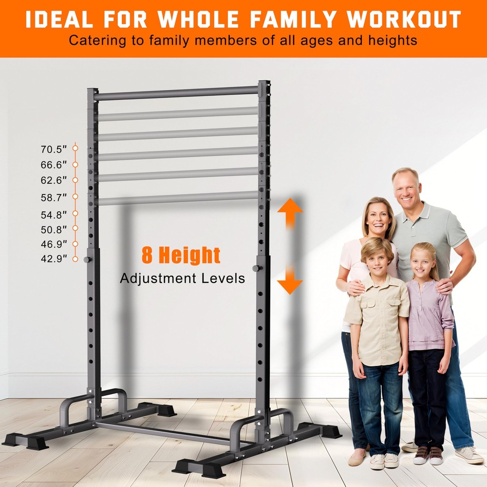 Pull Up Station, Adjustable Pull Up Bar Free Standing Power Racks, Multifunct...