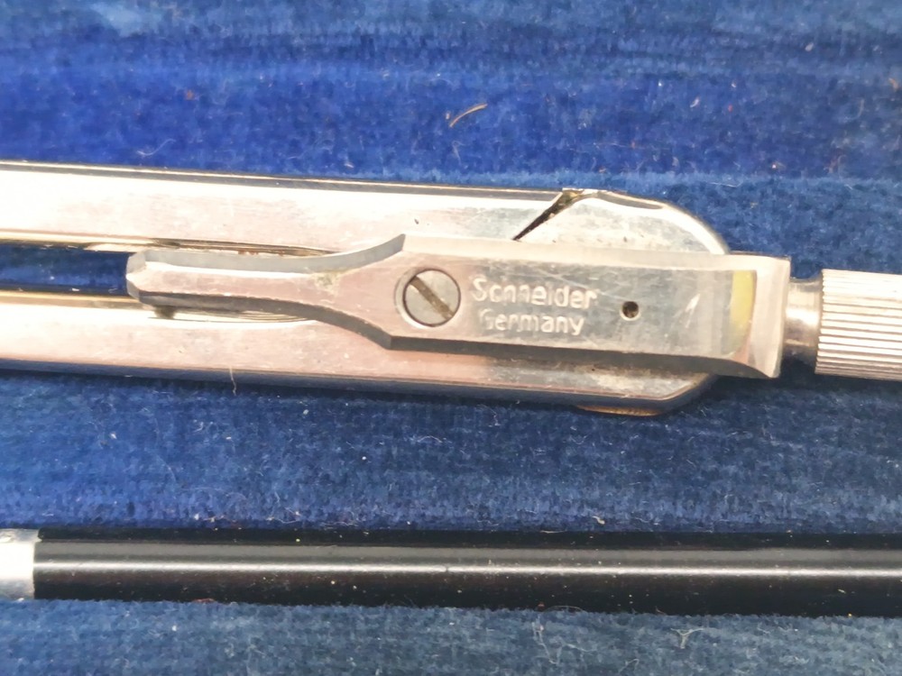 Vintage Schneider Drafting Set Germany Not Complete - Comes with leather case