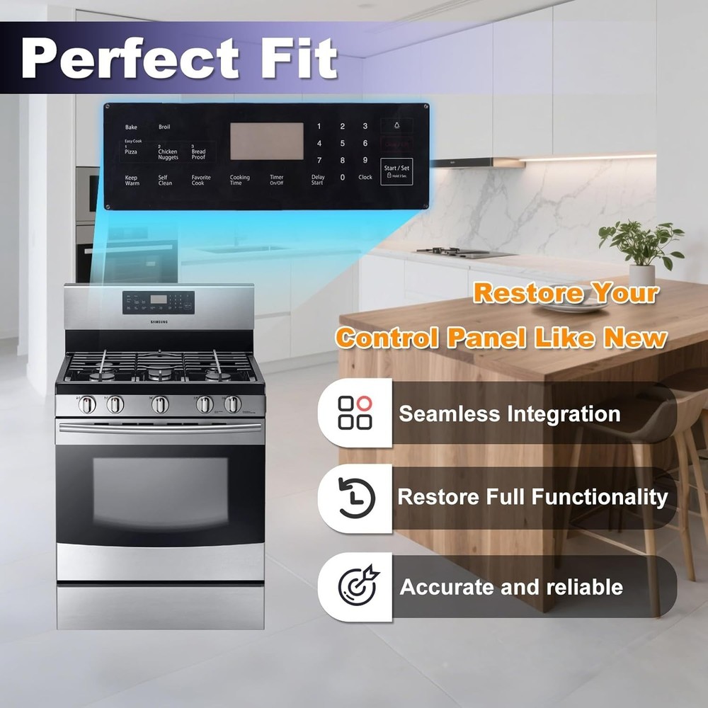 Samsung Oven Range Membrane Switch Touchpad Replacement - Durable & Reliable