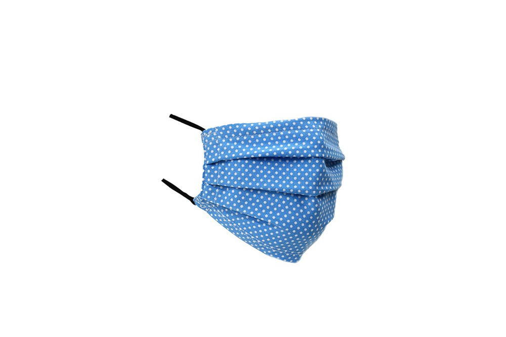 Blue Polka Dot Face Mask