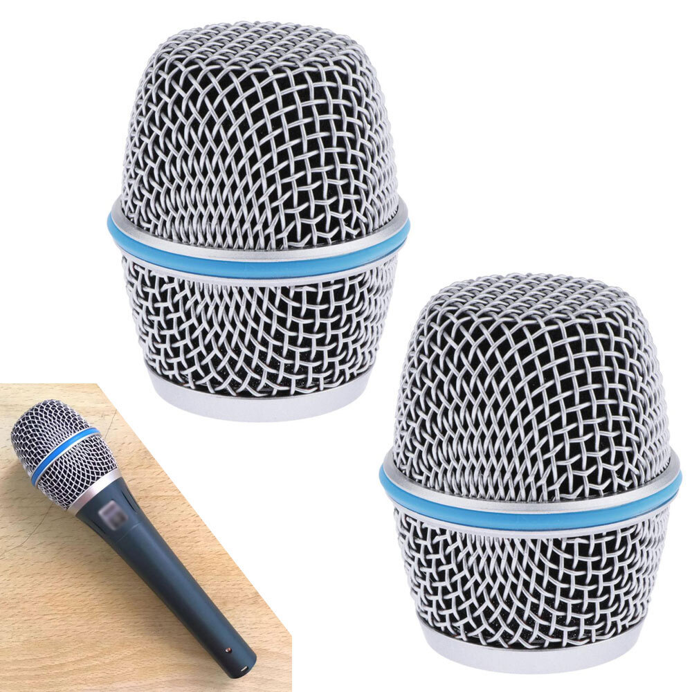 2 Pcs Microphone Grille Head Mesh Fits For Shure Beta 87A Replacement