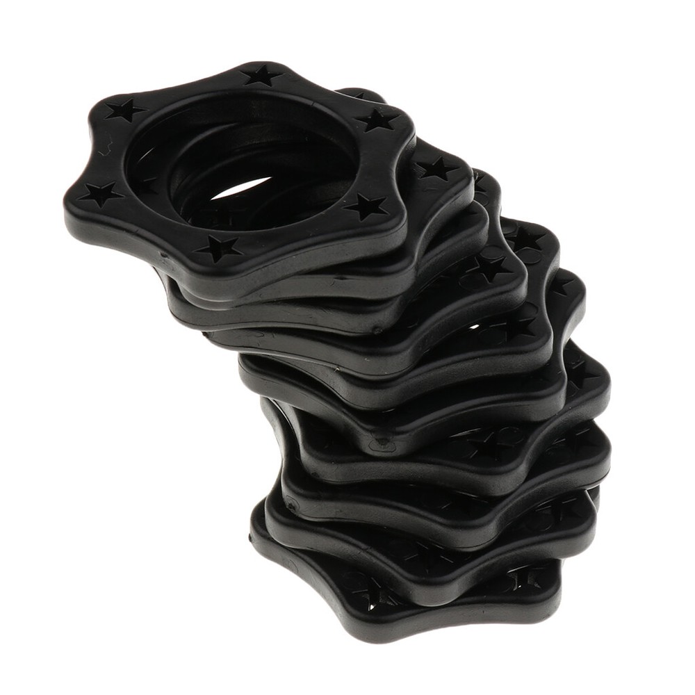 10Black Hexagonal Mic Slip Holder Roller Ring