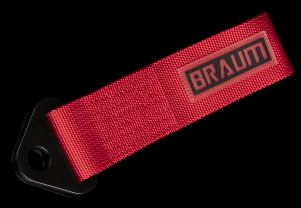 BRAUM Racing Universal Tow Hook Strap - Red