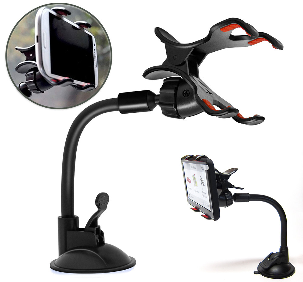 Flexible Car Windshield Suction Mount Clip Holder Bracket for TomTom GPS