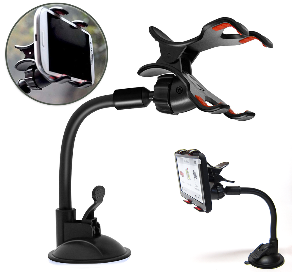 Flexible Car Windshield Suction Mount Clip Holder Bracket for TomTom GPS