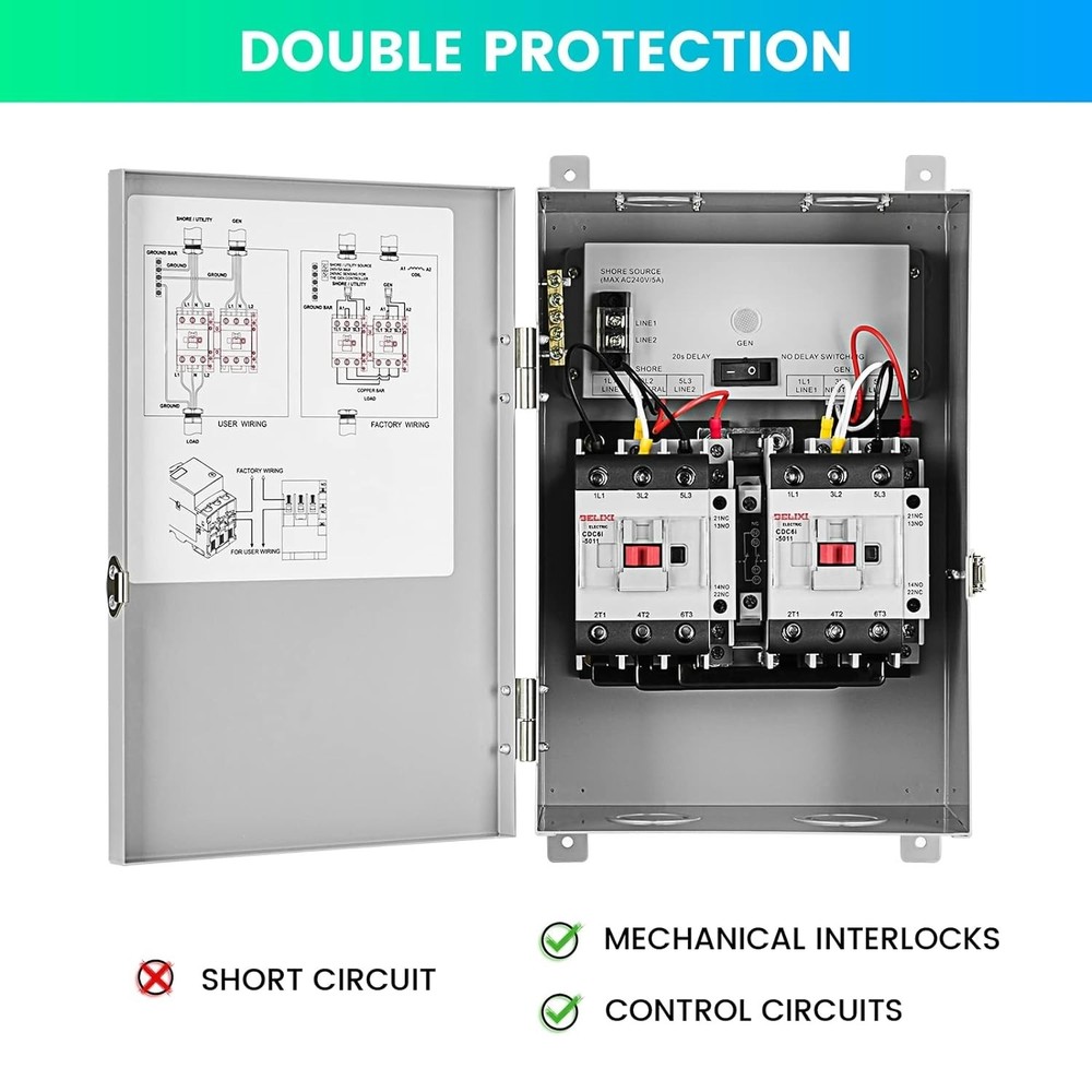 RV Transfer Switch, Automatic Transfer Switch 50 Amp Applied to RV, Speedboat...
