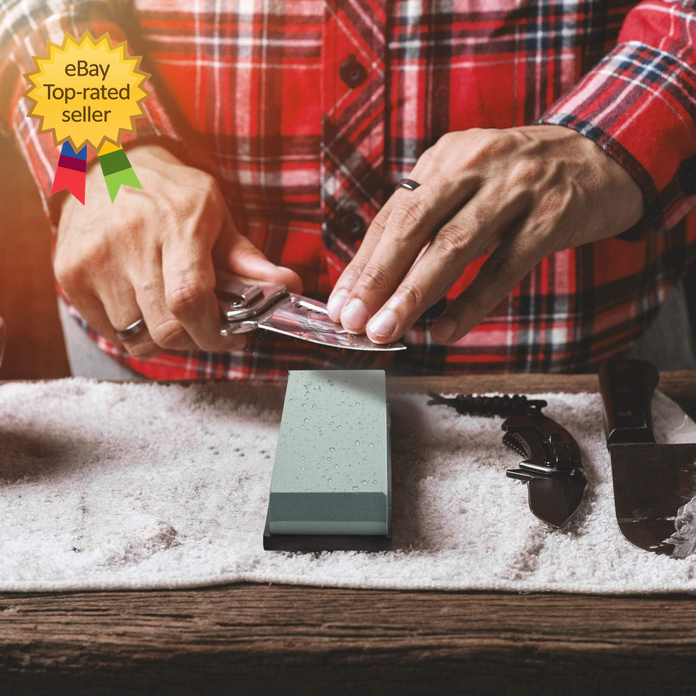 Grit Premium Material Sharpening Stone 2 Side Whetstone Set Kitchen Knives Sharp