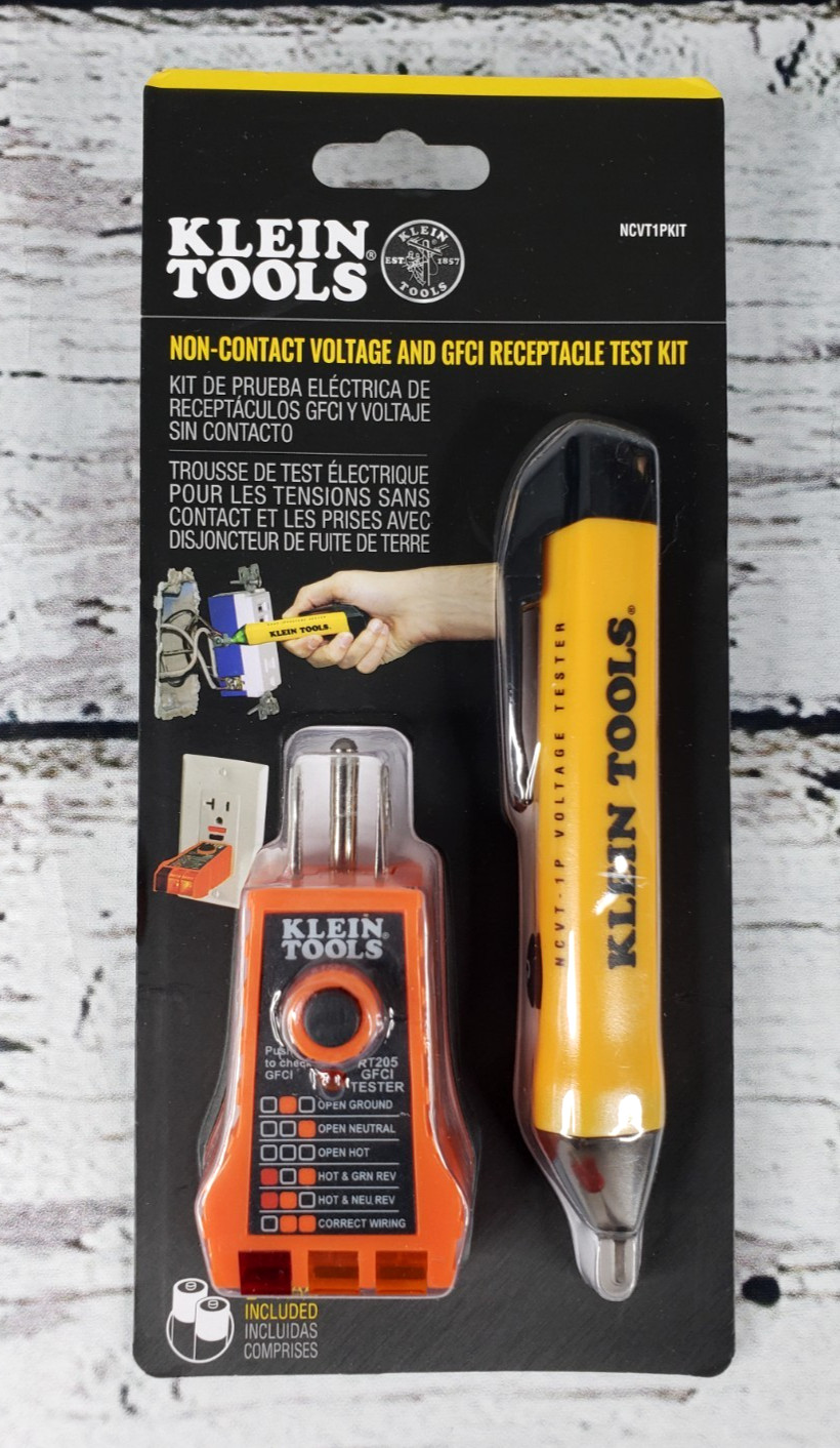 NEW Klein Tools NCVT1PKIT Non-Contact Voltage and GFCI Receptacle Test Kit