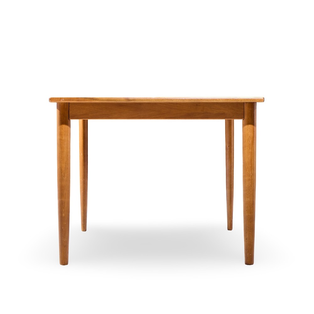 Barney Flagg for Drexel Parallel Walnut Expanding Dining Table with 2 Leaves