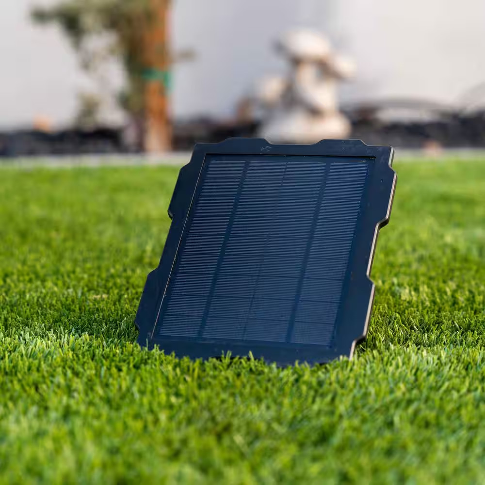 Xbrand 28-Inch Brown Solar Birdbath Fountain with Panel Pump