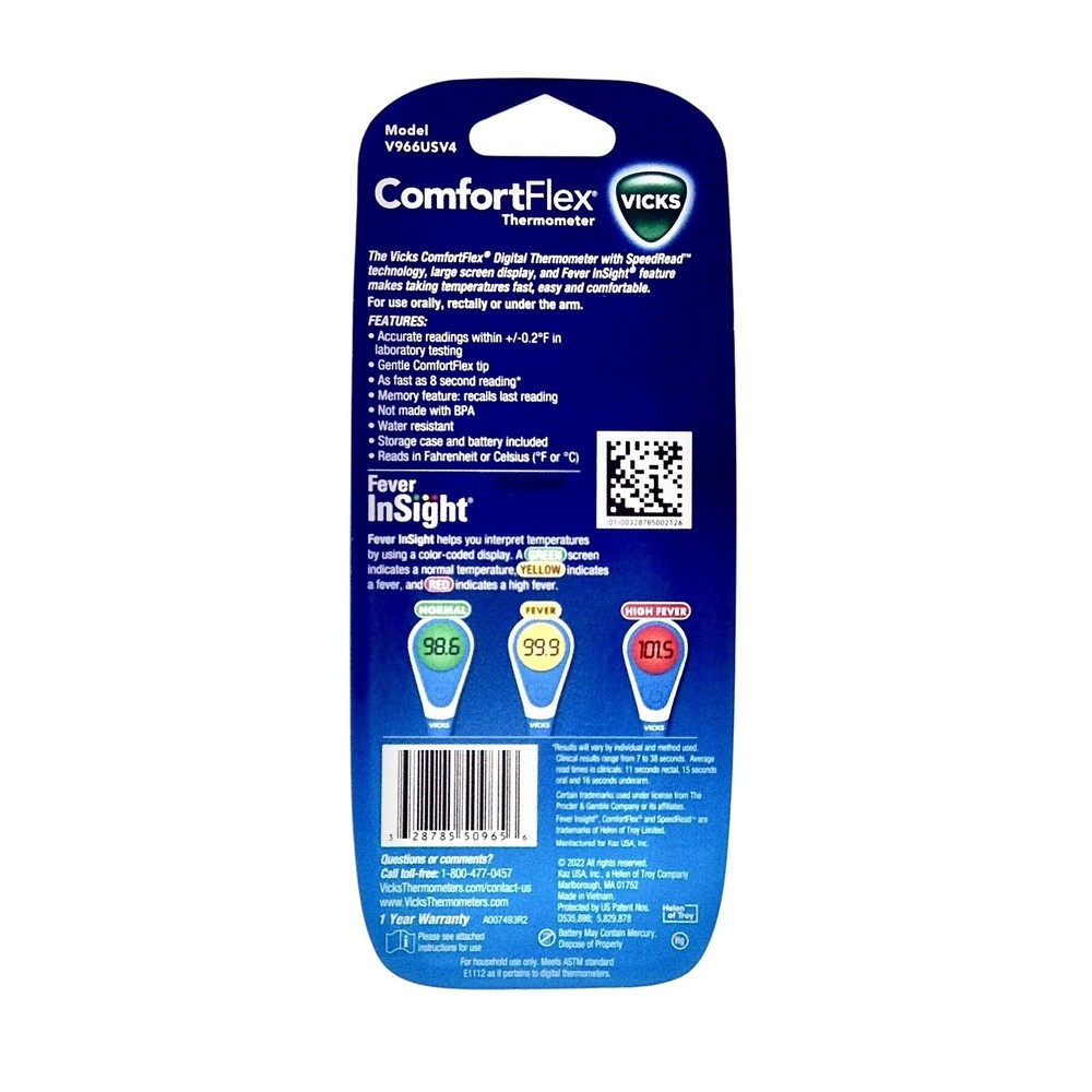NEW Vicks ComfortFlex Digital Thermometer Fast Accurate 8 Second Read