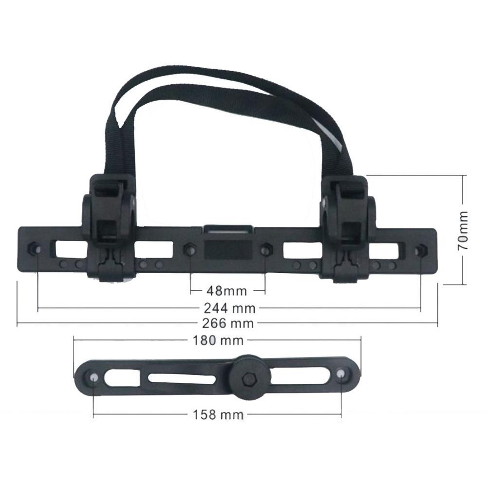 Bike Pannier Hook Buckle Kit with Multiple Adjustable Installation Points