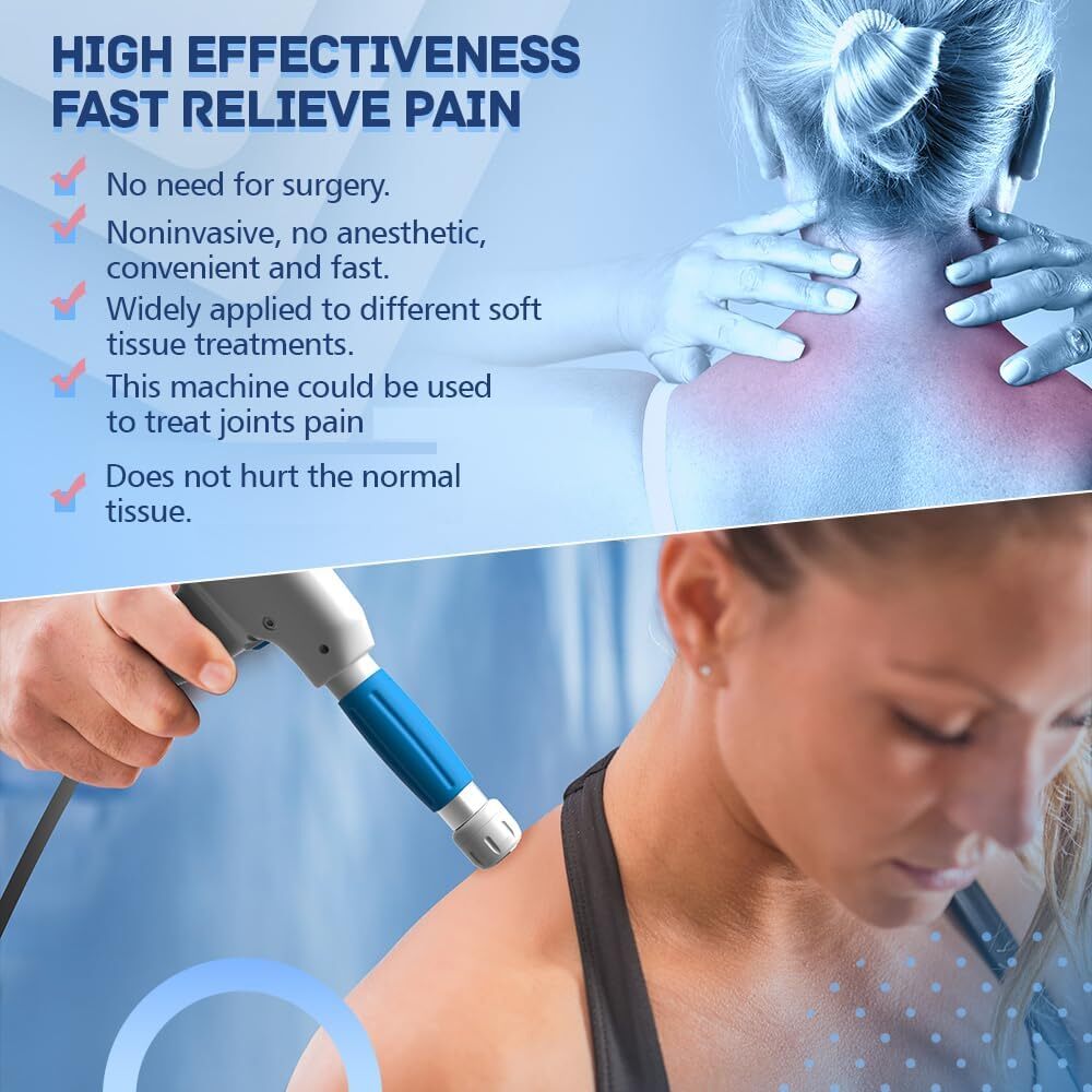 8 Bar ESWT Pneumatic ED Shockwave Therapy Machine Pain Relief ED Treatment