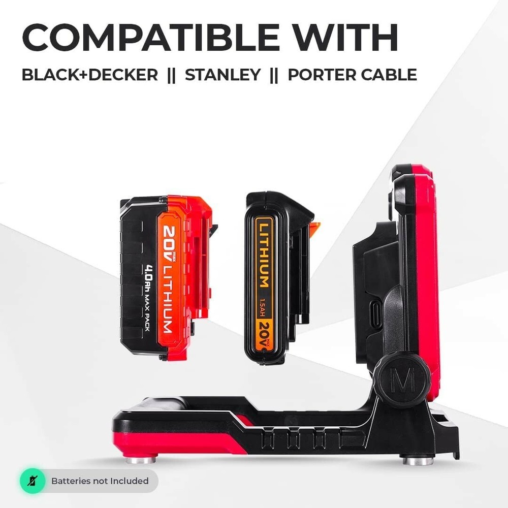 Master Tailgaters LED Work Flood Light Compatible for Black & Decker 18v-20v