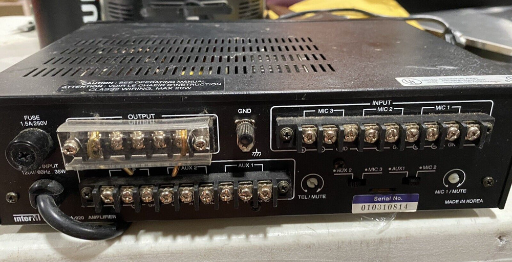 InterM PA-935 AMPLIFIER *TURNS ON*