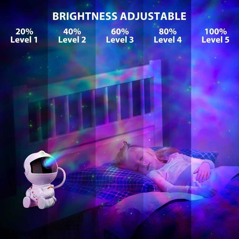 Astronaut Galaxy Star Projector – Nebula Light Projector with Remote Control,...