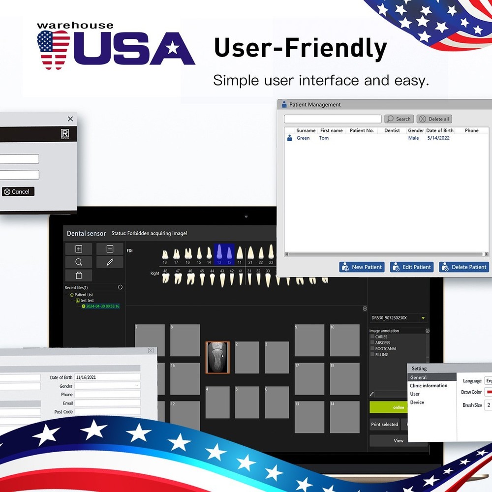 Portable Dental Unit Ray Mobile Digital Machine no Shield / Sensor Size1/2