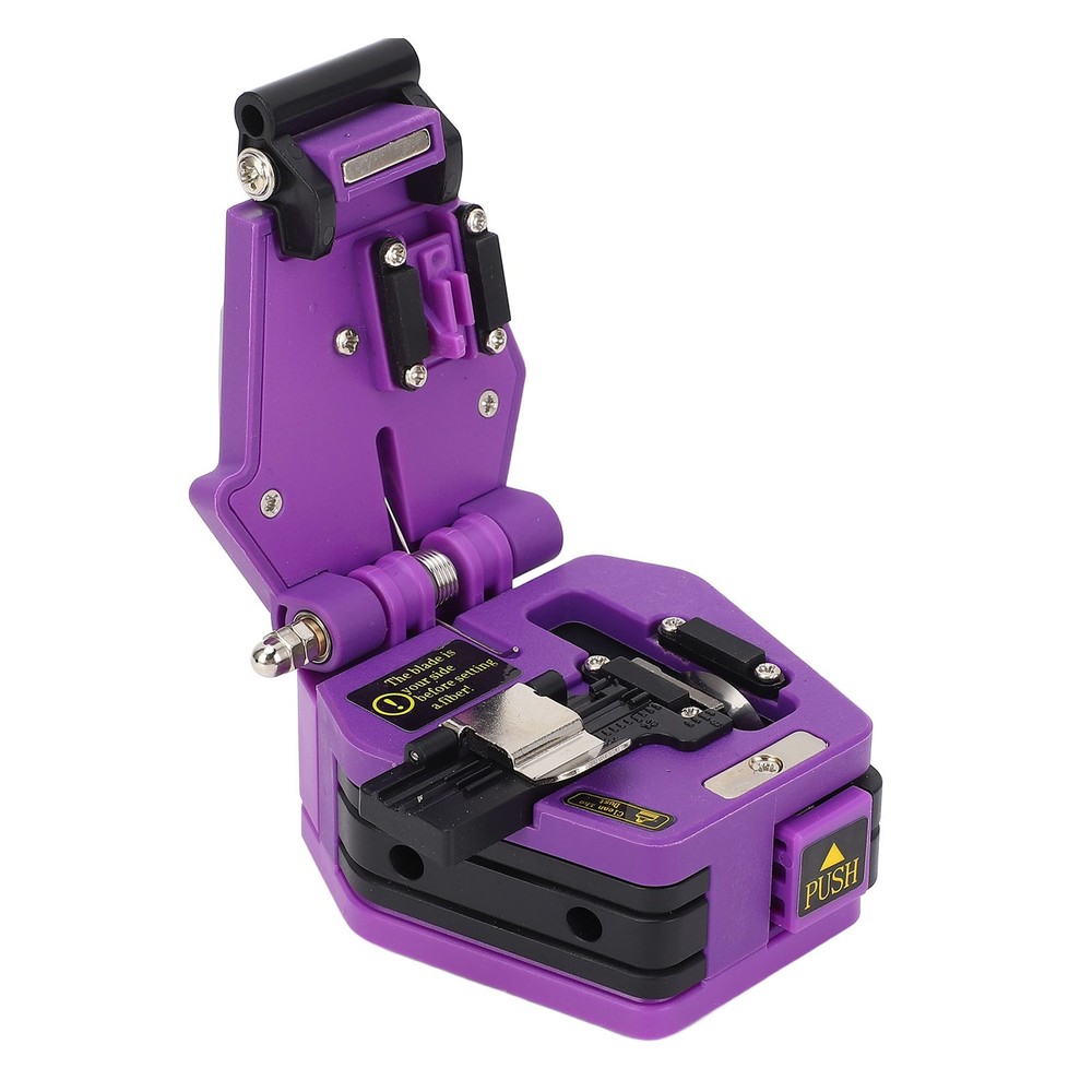 Fiber Optic Cleaver High Accuracy Optical Cable Cutter Tool Purple
