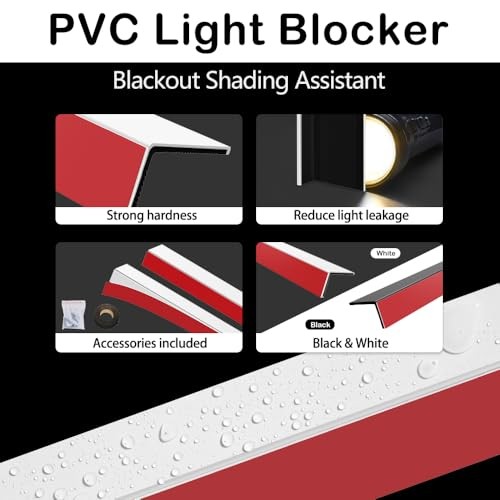 Blackout Light Blockers, PVC Light Blockers Side Tracks for Roller Window