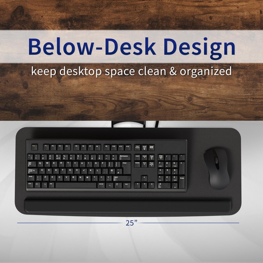 VIVO Adjustable Computer Keyboard & Mouse Platform Tray Ergonomic Under Table De