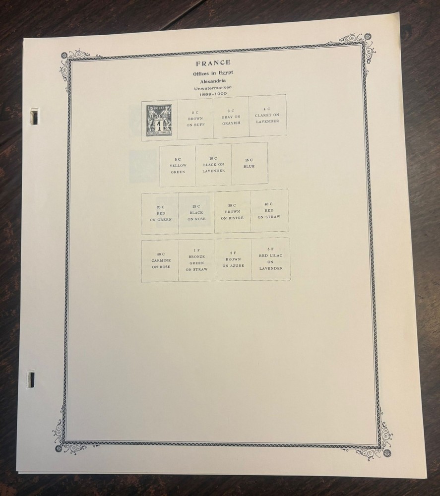 Scott Specialty Album pages for French Offices- Africa, Crete & Turkey