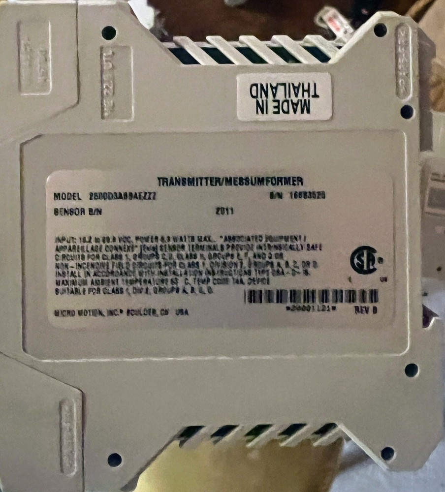 Micro Motion Transmitter 2500 D3