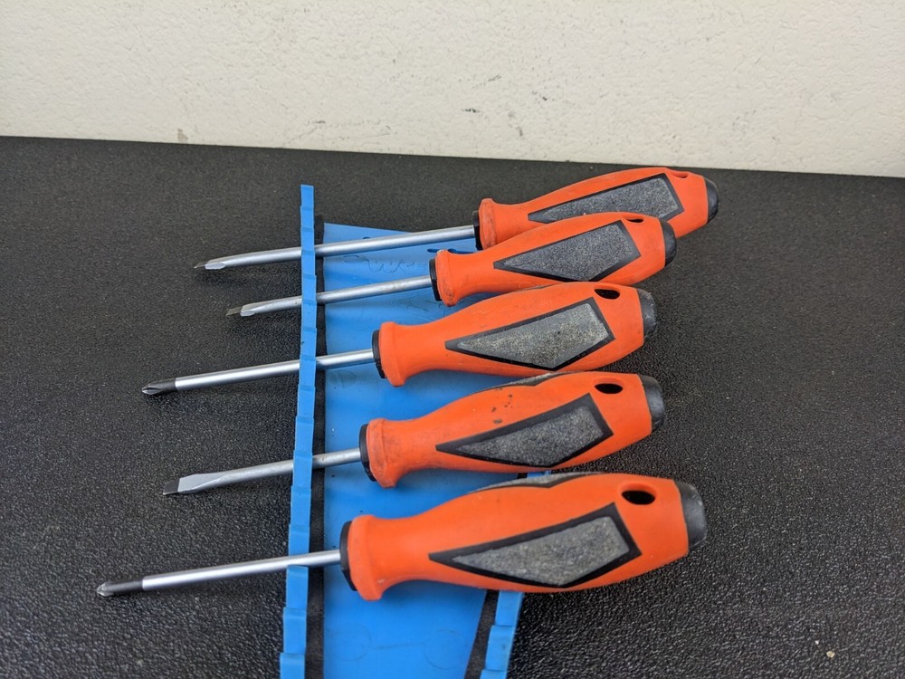 #bi480 Matco Tools 5 Piece Premium Orange Screwdriver Set