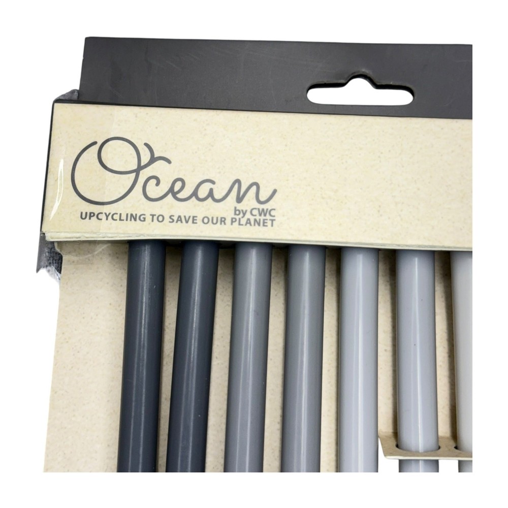 Ocean Reusable Straws Set Made With Recycled Ocean Plastic 7 Pack
