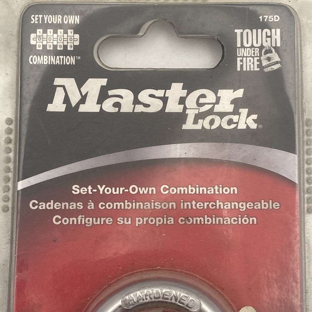 NEW Master Lock Resettable Combination Padlock 2" wide Brass 175D