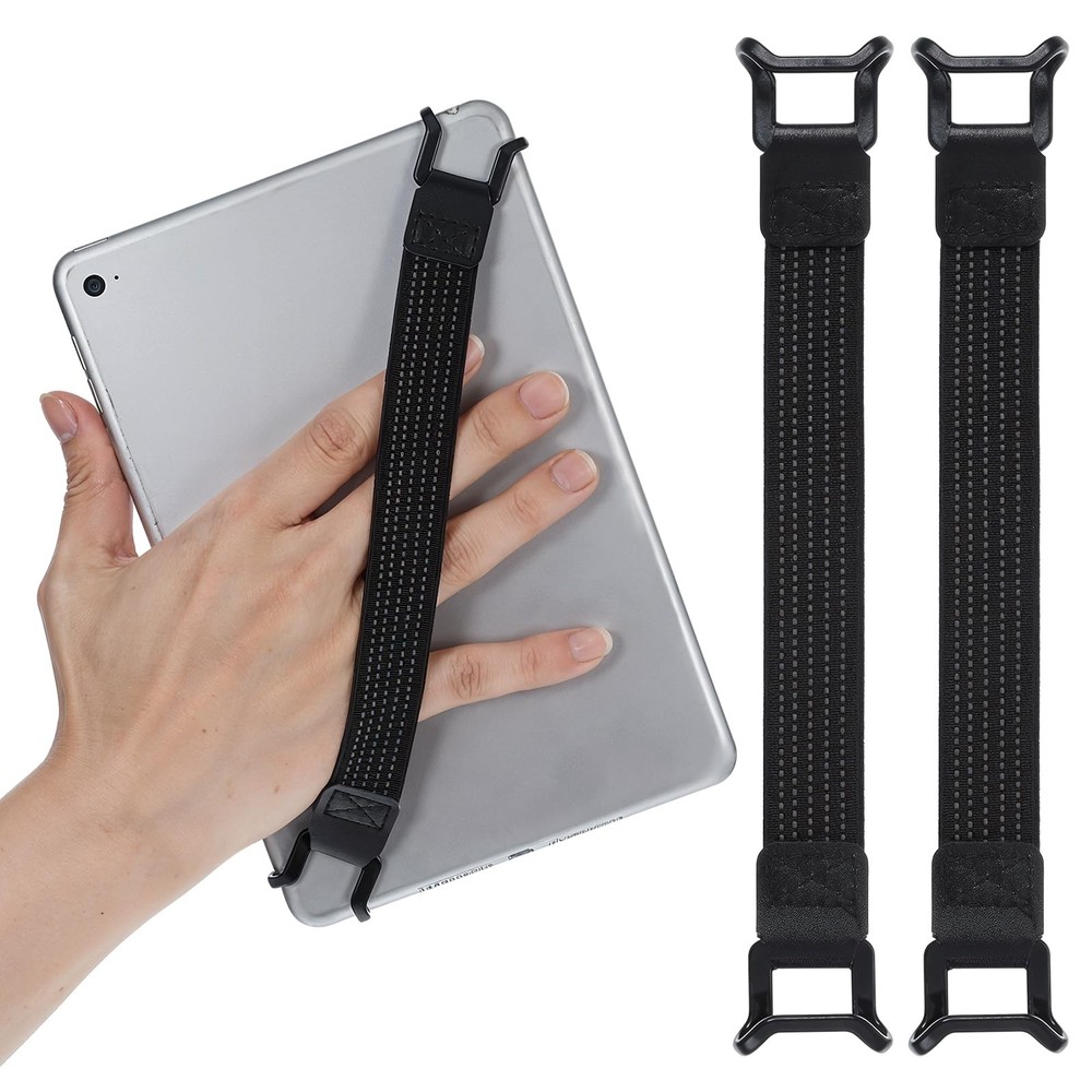 2pcs Mobile Phone Security Hand Strap Holder 7.8''-13'' Black