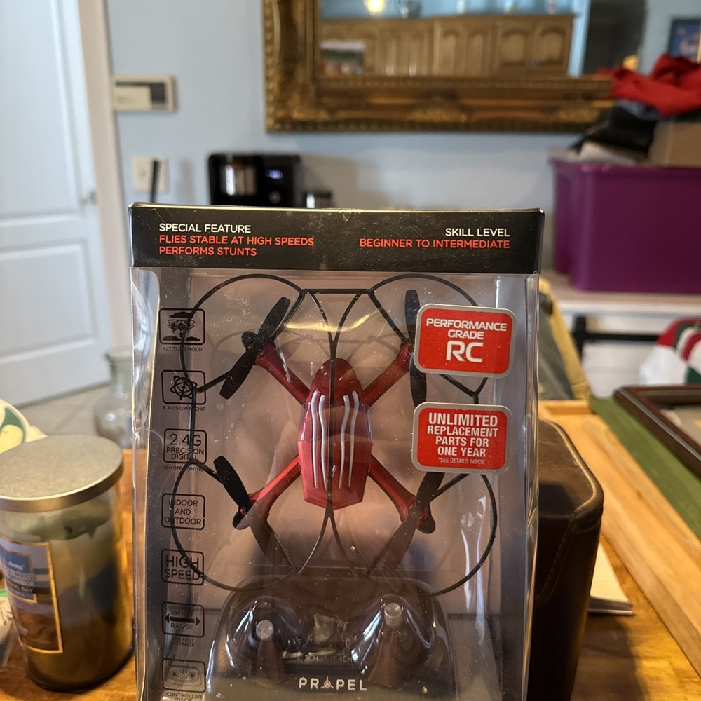 new Spyder X palm size high performance drone red