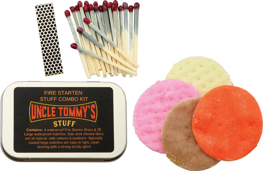 New Uncle Tommy's Stuff Fire Starten Stuff Combo Kit FIRE STARTEN STUFF COMBO