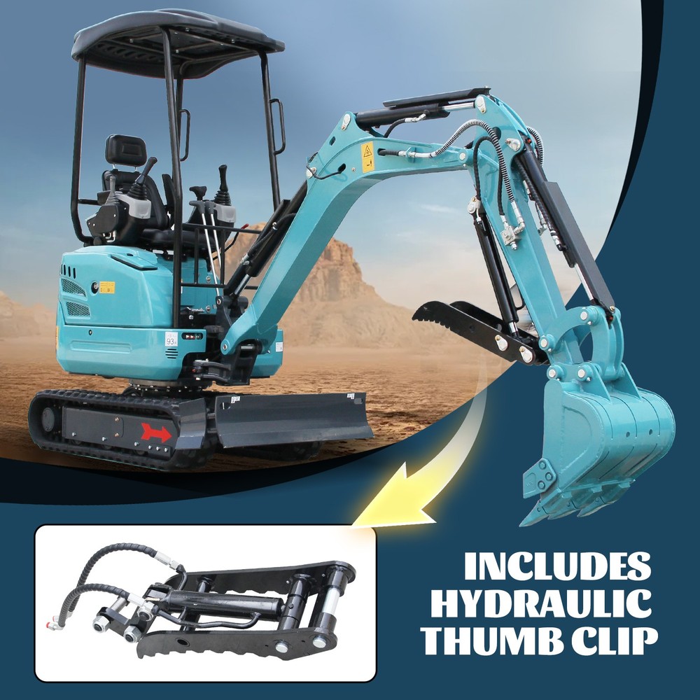 2.5-ton mini excavator, telescopic side-swing, pilot control, 5500lb mini digger