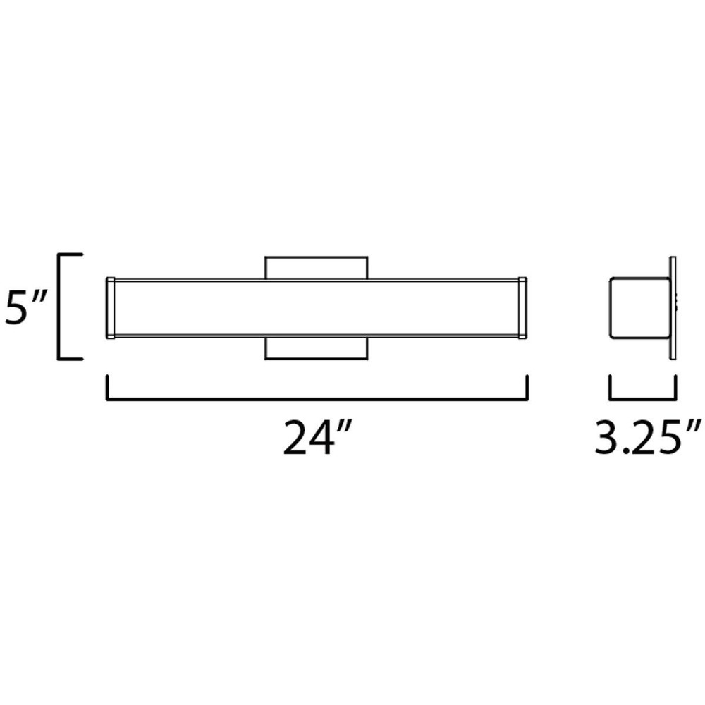 ET2 Contemporary Lighting E23402-01SN Baritone Bathroom Vanity Light