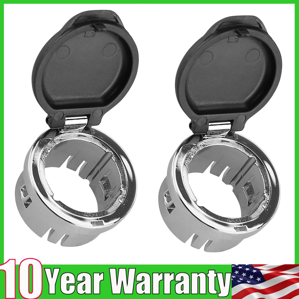 Pair 12V Power Outlet Plug Dash Cap Cover for 2007-2013 Chevrolet GMC