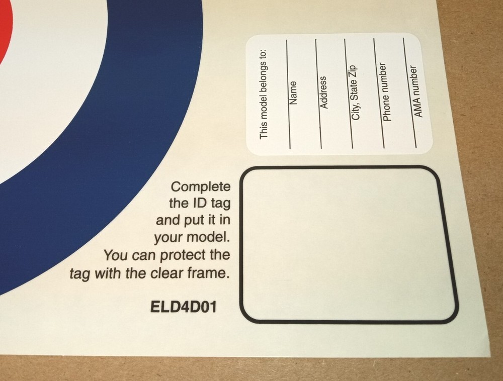 Top Flite Elder 40 RC Model Airplane OEM Decals ELD4D01